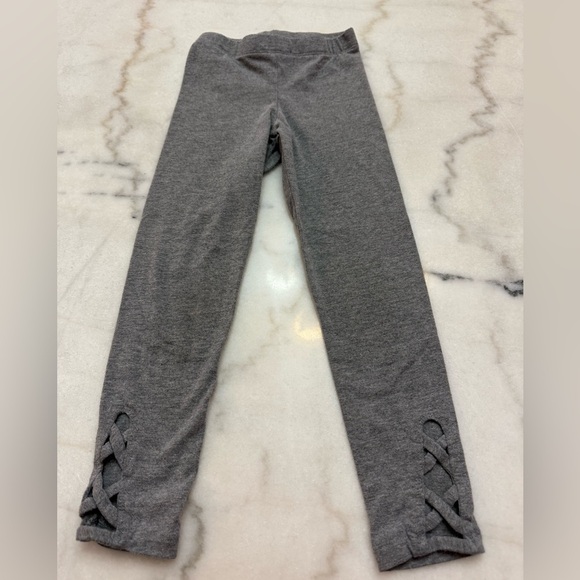 Old Navy Charcoal Leggings with Ankle Crisscross - Picture 1 of 4